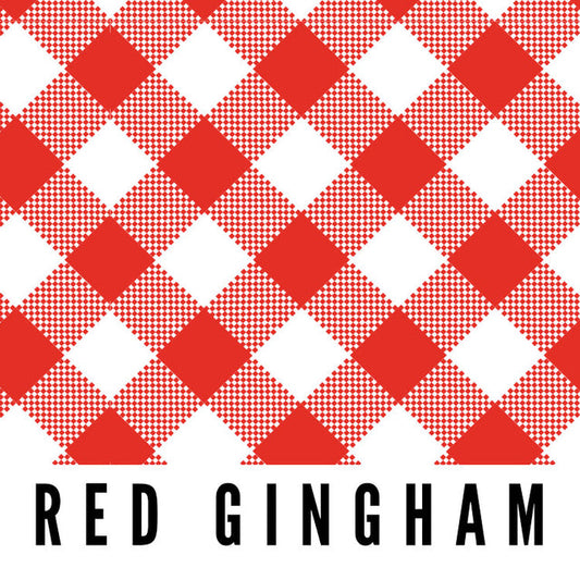 Red Gingham 58" Wide Laminated Cotton Fabric from Splash Fabrics by the Half Yard