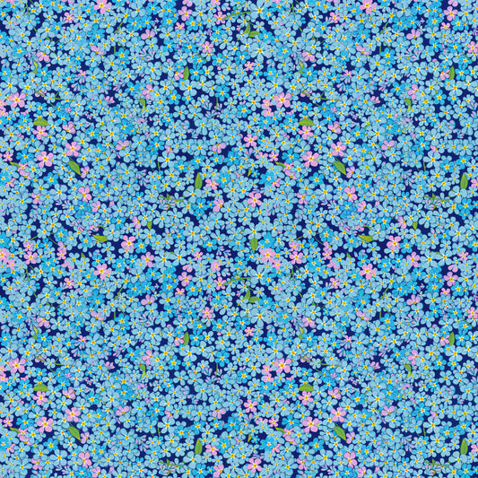 Minky -Forget me Nots in Blue from EZ Fabrics
