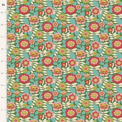 Tilda Fabric - Beverly Green From the Wallflower Collection