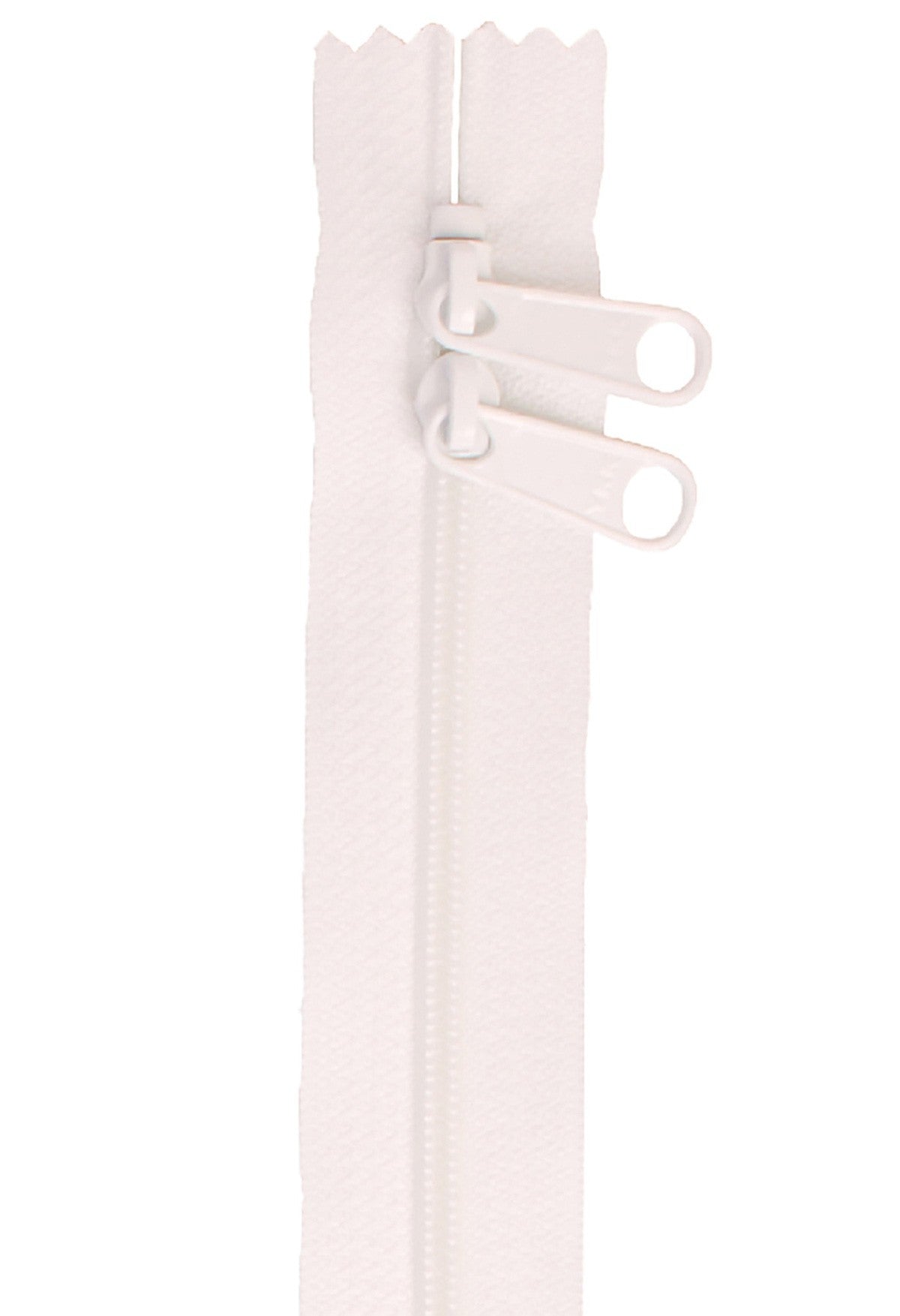White 40 Inch Handbag Zipper with Double Slide from ByAnnie