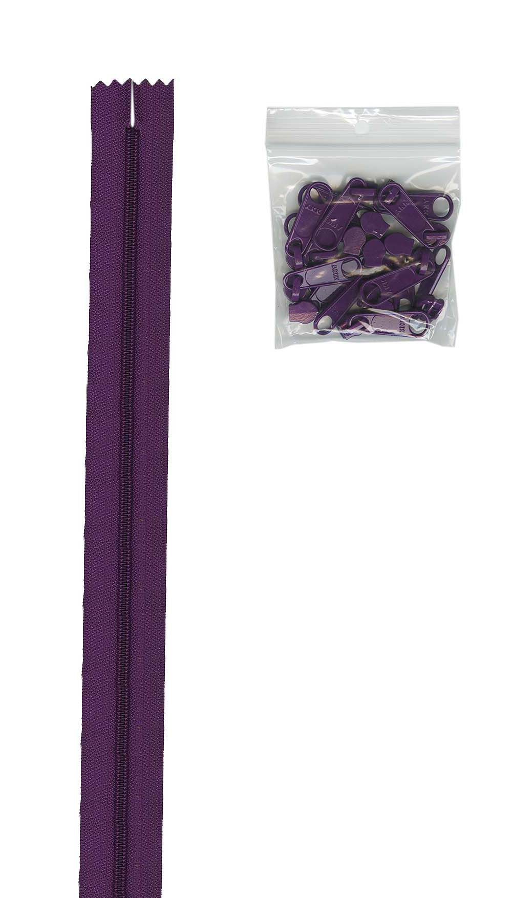 4 Yards Of Tahiti Zipper Tape With 16 Color-Coordinated Extra Large Pulls From Byannie