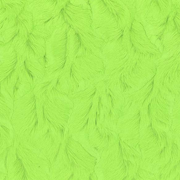 Minky -Lux Snuggle Bella BRIGHT LIME From EZ Fabrics