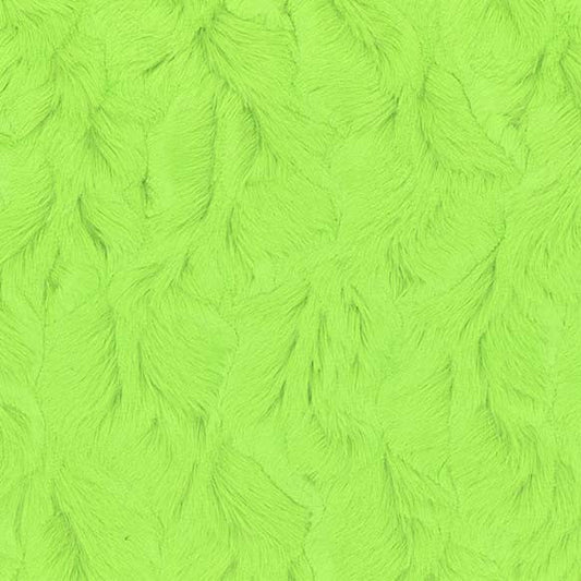 Minky -Lux Snuggle Bella BRIGHT LIME From EZ Fabrics