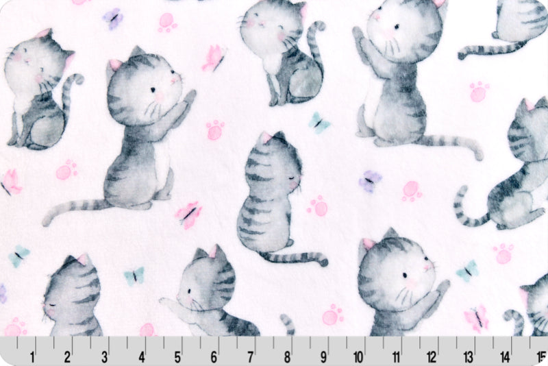 Cloud Cuddle Minky - Are You Kitten Me Cloud Cuddle® Hot Pink Double Sided Minky from Shannon Fabrics