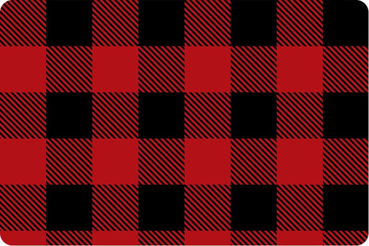 Cloud Cuddle Minky - Buffalocheck Cloud Cuddle Scarlet Double Sided Minky From Shannon Fabrics