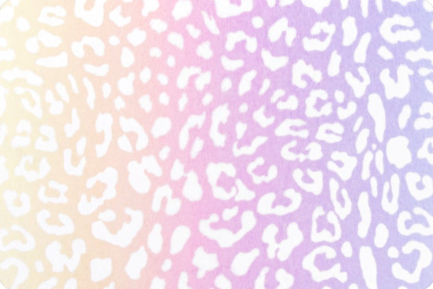 Cloud Cuddle Minky - Leopard Rainbow Cloud Cuddle Pastel Double Sided Minky From Shannon Fabrics