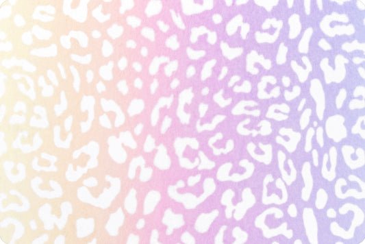 Cloud Cuddle Minky - Leopard Rainbow Cloud Cuddle Pastel Double Sided Minky From Shannon Fabrics