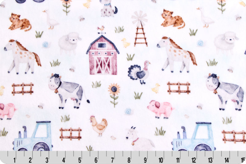 Cloud Cuddle Minky - Sweet Farm Cloud Cuddle Multi Double Sided Minky From Shannon Fabrics