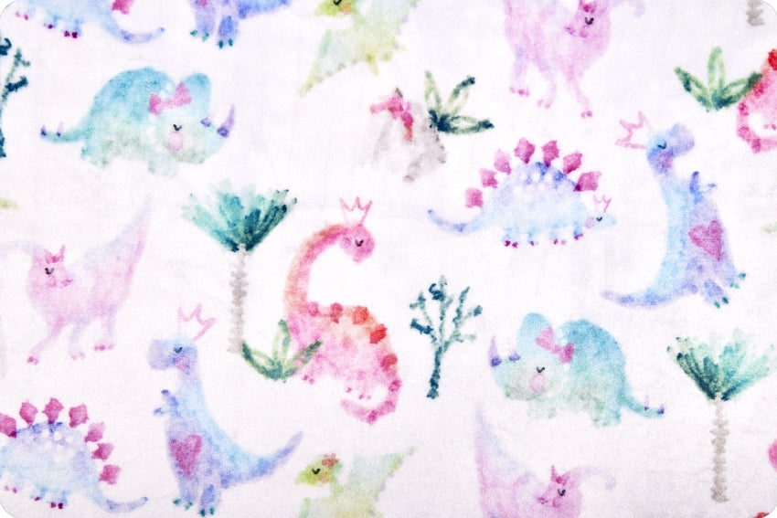 Cloud Cuddle Minky - Tiarasaurus Cloud Cuddle Multi Double Sided Minky From Shannon Fabrics