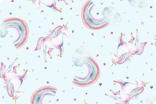 Cloud Cuddle Minky - Unicorn Dreams Cloud Cuddle Pale Blue Double Sided Minky From Shannon Fabrics