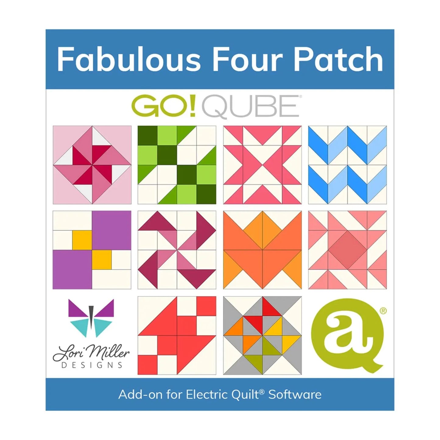 Electric Quilt Add-On for GO! Qube Fabulous Four Patch