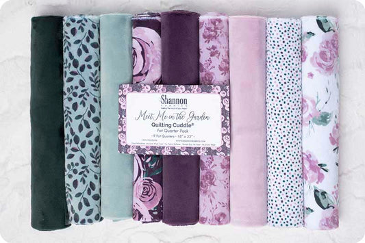 MINKY - Quilting Cuddle® Fat Quarter Pack Meet Me in the Garden