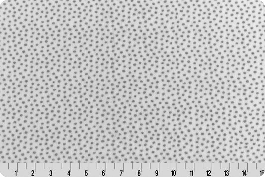 MINKY - 90" Extra Wide SILVER DOTTIE Cuddle Minky from Shannon Fabrics