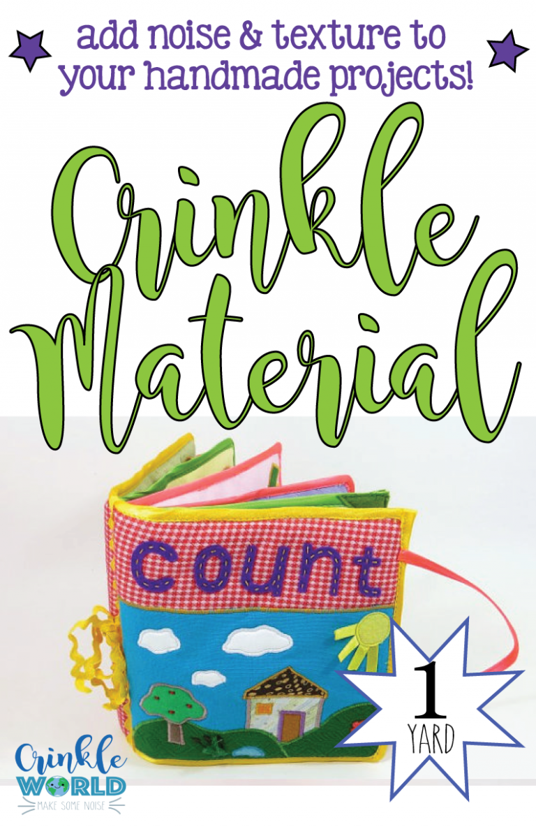 1 Yard of Crinkle Material from Crinkle World - 48"x36" - Our crinkle produces the loud, crisp crinkle sound you need in your projects.