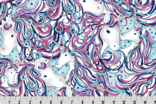 Minky - Be A Unicorn Digital Cuddle Fuchsia From Shannon Fabrics