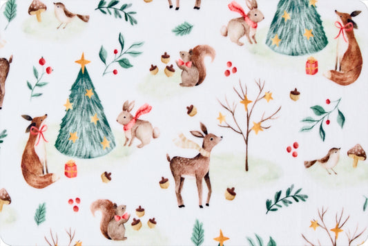 Minky - Festive Forest Digital Cuddle Multi From Shannon Fabrics