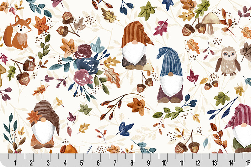 Minky - Harvest Gnomes Digital Cuddle Multi From Shannon Fabrics