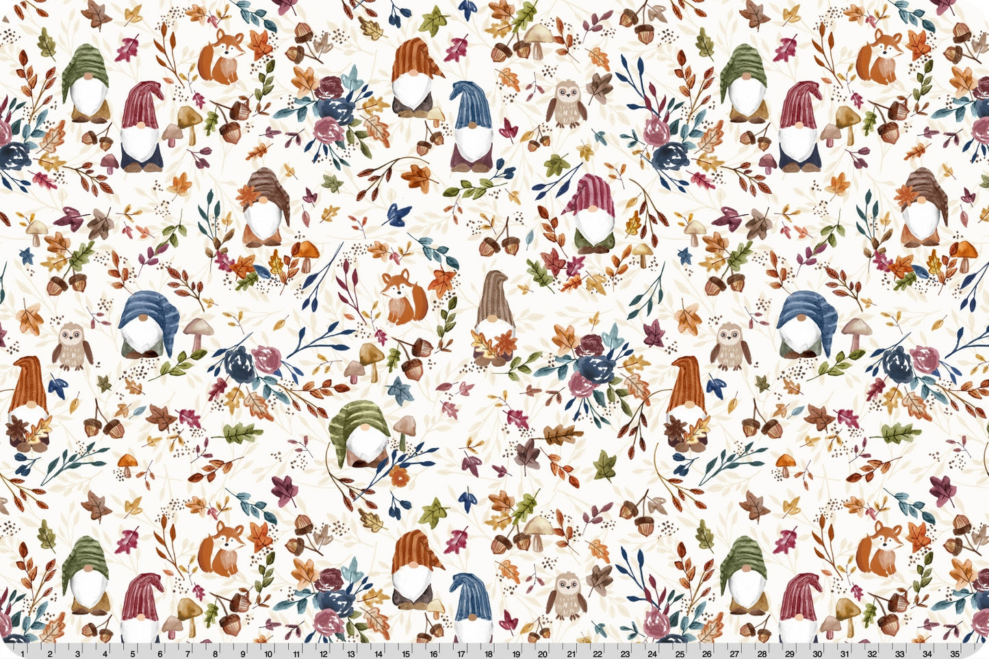 Minky - Harvest Gnomes Digital Cuddle Multi From Shannon Fabrics