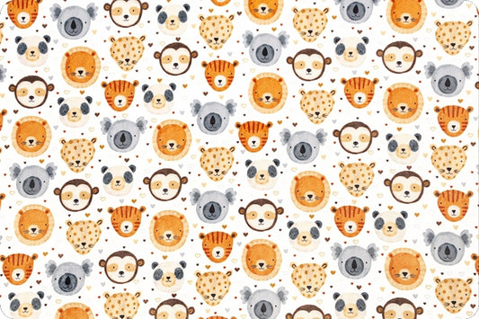 Minky - Heads Up Digital Cuddle Natural From Shannon Fabrics