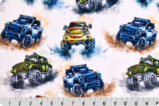 Minky - Off Roading Digital Cuddle Multi From Shannon Fabrics