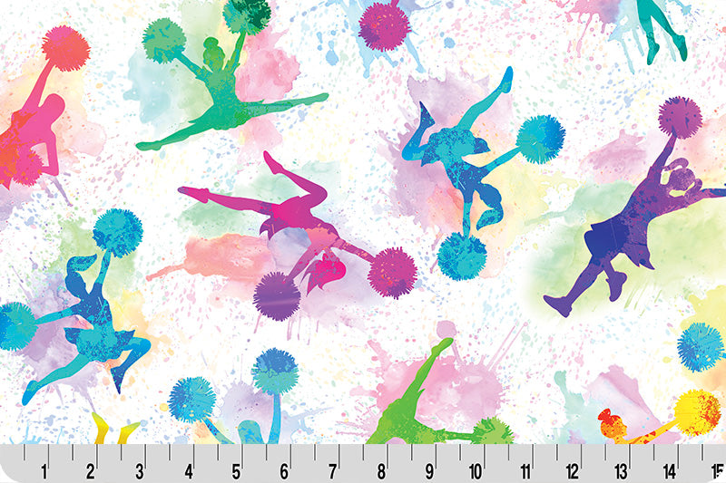 Minky - POM POM SQUAD Digital Cuddle Snow From Shannon Fabric