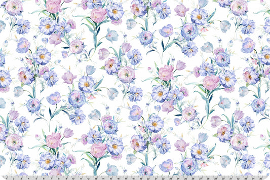 Minky - Poppy Lane in Iris Digital Cuddle Multi From Shannon Fabrics