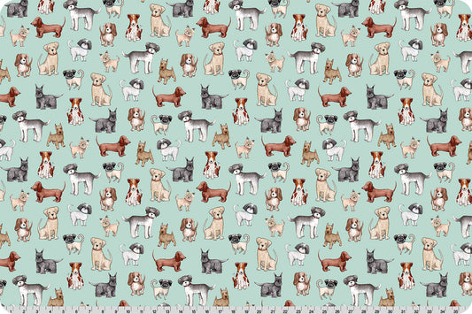 Minky - PUPPY LOVE Digital Cuddle Snow From Shannon Fabric