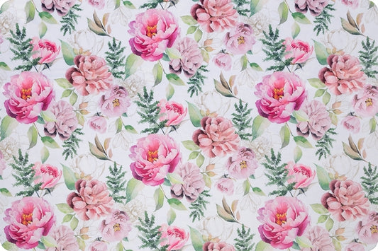 Minky - Rite Of Spring Digital Cuddle Snow From Shannon Fabrics