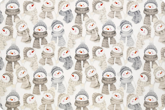 Minky - Snow Day Digital Cuddle Simply Taupe From Shannon Fabrics