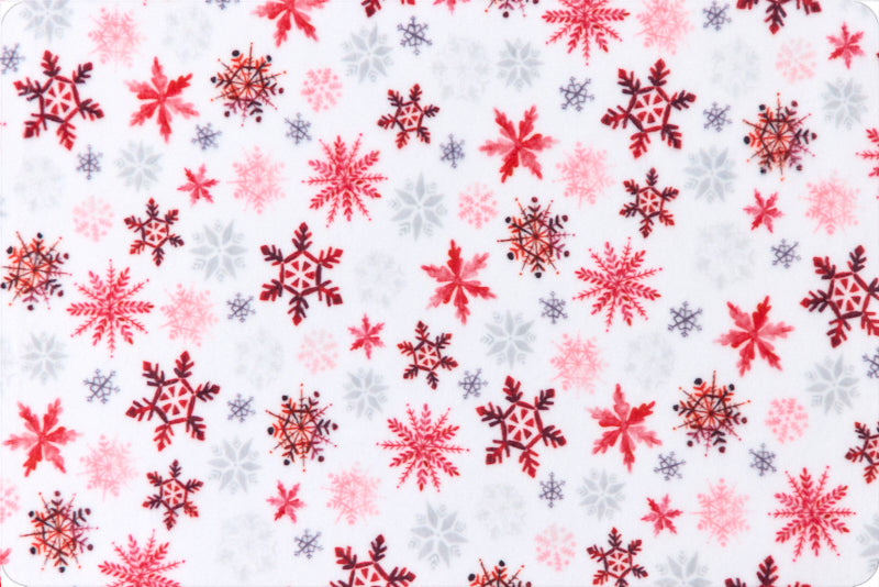 Minky - Snow Frost Digital Cuddle Scarlet From Shannon Fabrics