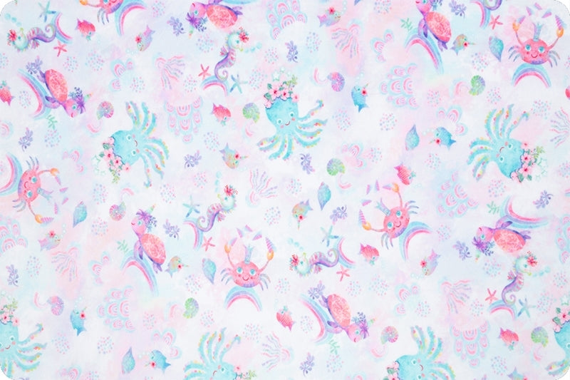Minky - Splish-Splash Digital Cuddle Pastel From Shannon Fabrics