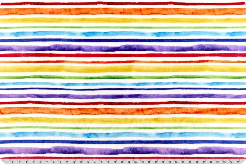 Minky - Stripe Digital Cuddle Rainbow From Shannon Fabrics