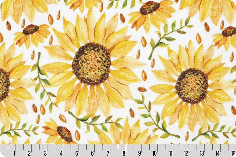 Minky - Sunshine Flower Digital Cuddle Sunshine From Shannon Fabrics