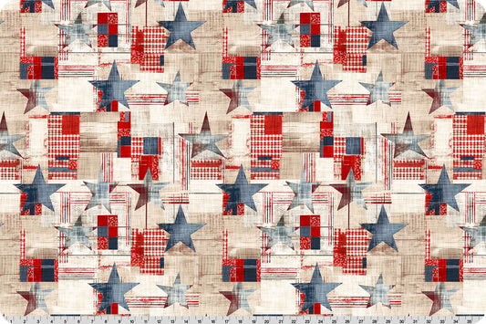 Minky - TIMELESS LIBERTY Digital Cuddle Snow From Shannon Fabric