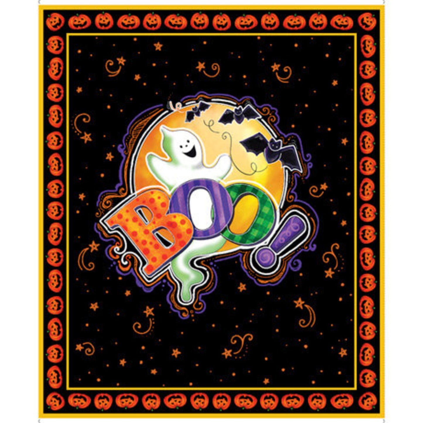 Friendly Ghost BOO 1 Yard Panel