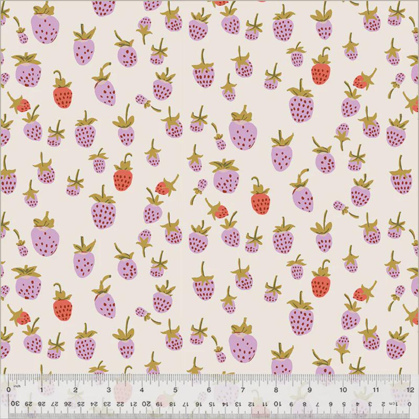 Minky -Lilac Strawberries by Heather Ross