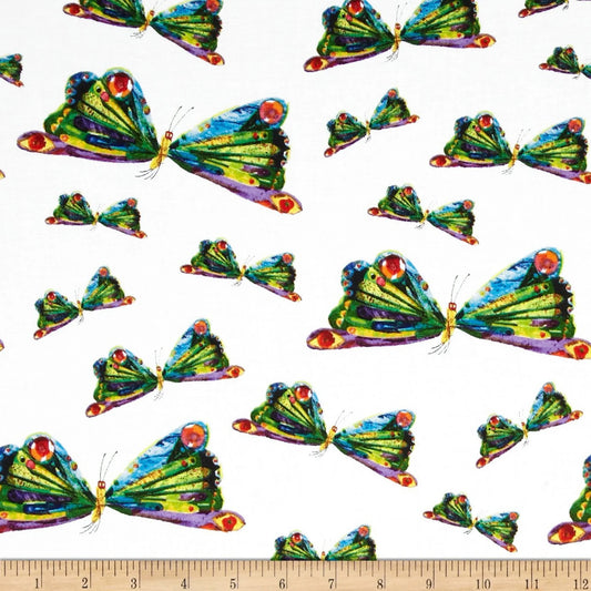 Hungry Caterpillar BUTTERFLIES from The Very Hungry Caterpillar Collection by Eric Carle from Andover Fabrics