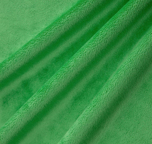 Minky - KELLY GREEN Solid Cuddle 3 Smooth Minky