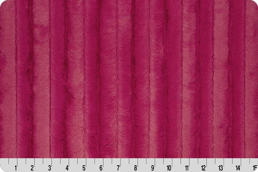 Minky - DISCONTINUED-Luxe Cuddle Chinchilla MAGENTA From Shannon Fabrics