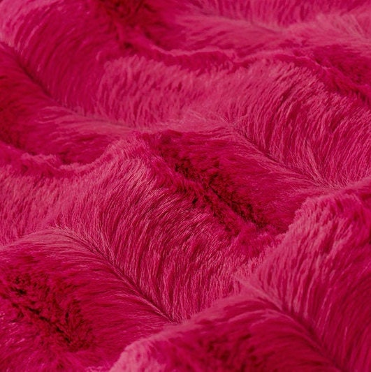 Minky - DISCONTINUED-Luxe Cuddle Chinchilla MAGENTA From Shannon Fabrics