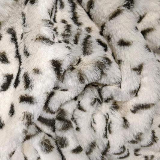 Minky -Lux Snuggle Snow Pearl Leopard From EZ Fabric