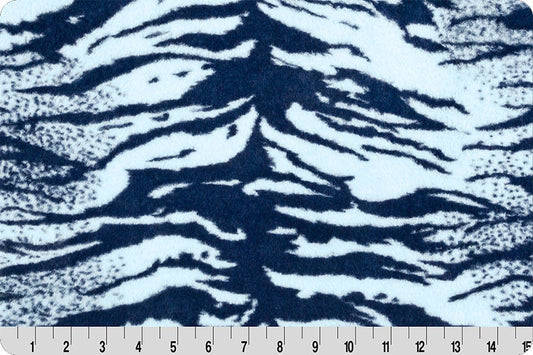 Minky -Discontinued- Luxe Cuddle Seal Tiger in Navy Blue From Shannon Fabrics