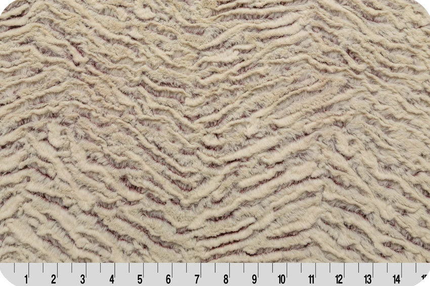 Minky - DISCONTINUED-Luxe Cuddle® Frosted Zebra BROWN from Shannon Fabrics