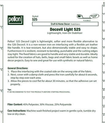 10 Yard Bolt of Pellon Decovil Light Stabilizer - 17in x 10yds