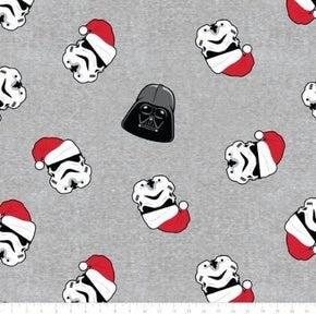 Minky -DISCONTINUED- Disney's Star Wars Santa Hants in Gray from EZ Fabrics