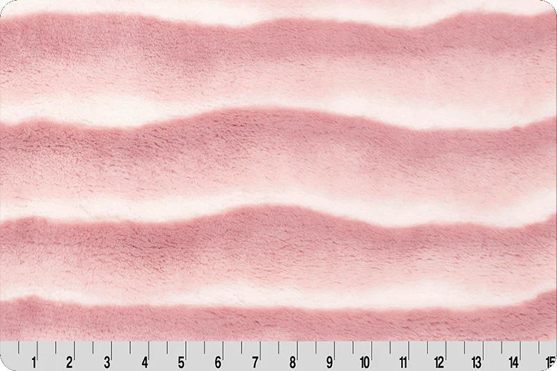 Minky - Luxe Cuddle Seal Wild Chinchilla WOODROSE/WHITE From Shannon Fabrics