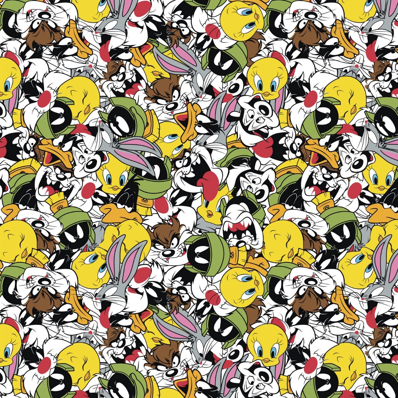 Minky -DISCONTINUED-Digital Cuddle- Looney Tunes Party in Multi from EZ Fabrics