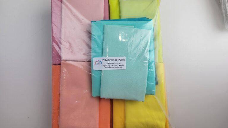 Fabric Kit - Polychromatic Quilt Kit – 73″ x 76″ – Elizabeth Hartman Pattern and Backing Sold Separately