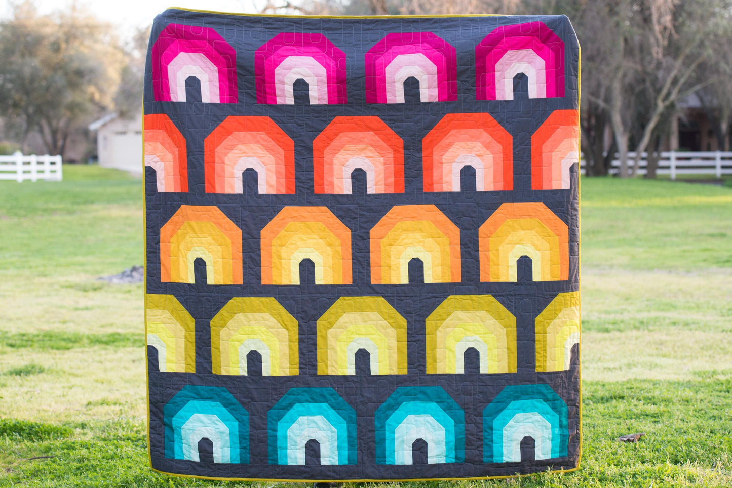 Fabric Kit - Polychromatic Quilt Kit – 73″ x 76″ – Elizabeth Hartman Pattern and Backing Sold Separately