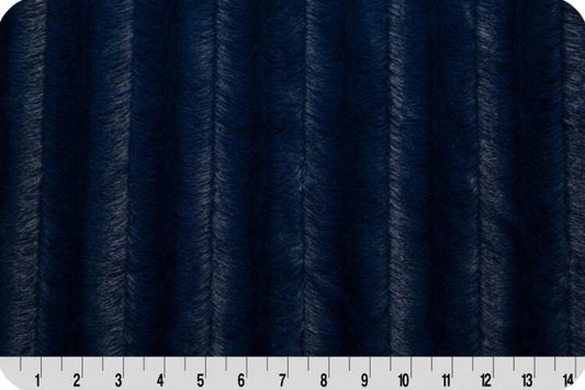 Minky - DISCONTINUED-Luxe Cuddle Chinchilla NAVY From Shannon Fabrics